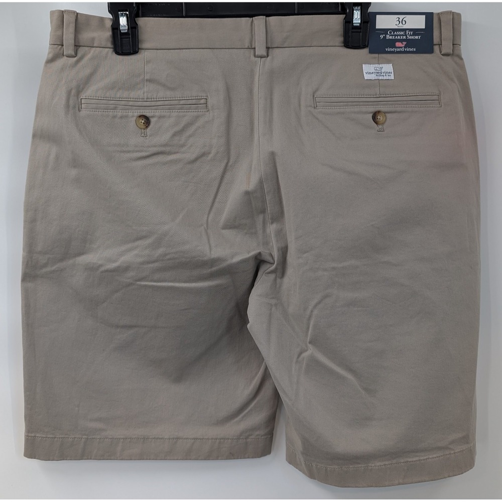 Vineyard‎ Vines 9" Breaker Shorts Men's Size 36 Khaki Stretch Chino NWT - Picture 3 of 5